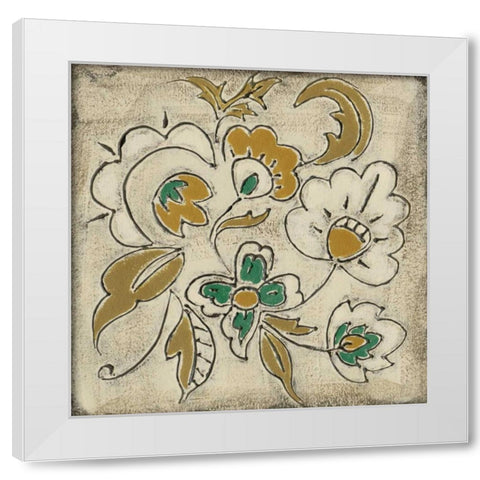 Earthenware Floral III White Modern Wood Framed Art Print by Zarris, Chariklia