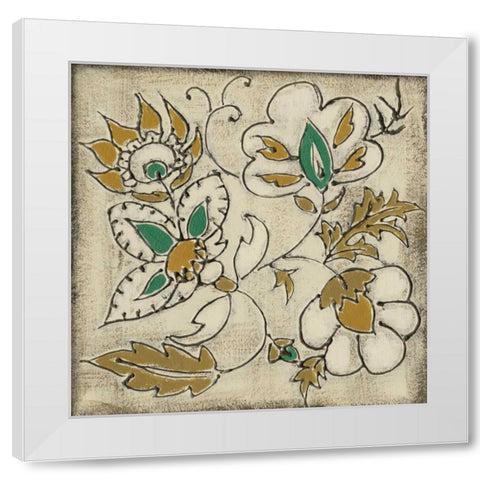 Earthenware Floral IV White Modern Wood Framed Art Print by Zarris, Chariklia