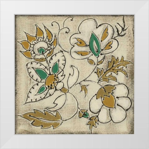 Earthenware Floral IV White Modern Wood Framed Art Print by Zarris, Chariklia