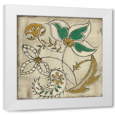 Earthenware Floral VI White Modern Wood Framed Art Print by Zarris, Chariklia