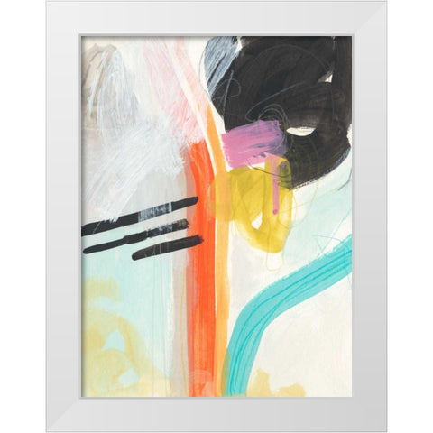Rhythm Variations I White Modern Wood Framed Art Print by Vess, June Erica