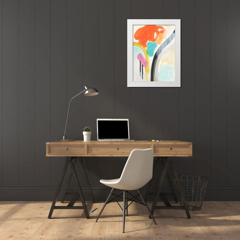 Rhythm Variations II White Modern Wood Framed Art Print by Vess, June Erica