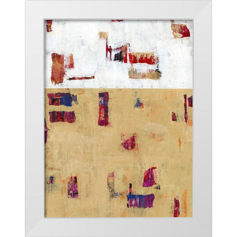 Patches III White Modern Wood Framed Art Print by OToole, Tim