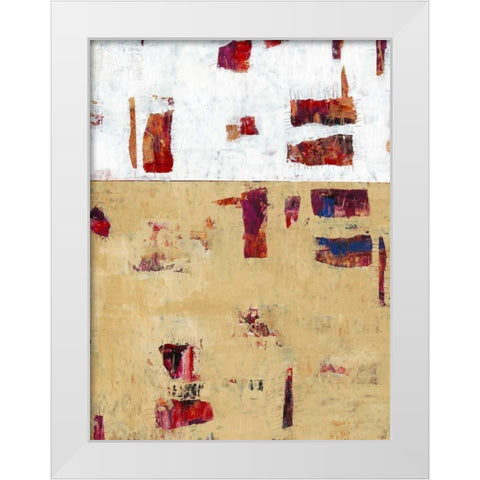 Patches IV White Modern Wood Framed Art Print by OToole, Tim