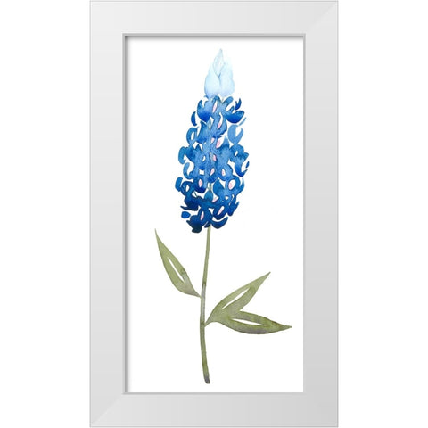 Blue Bonnets II White Modern Wood Framed Art Print by Popp, Grace