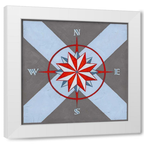 Nautical Graphic I White Modern Wood Framed Art Print by Vess, June Erica