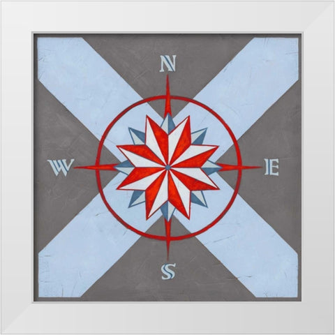 Nautical Graphic I White Modern Wood Framed Art Print by Vess, June Erica