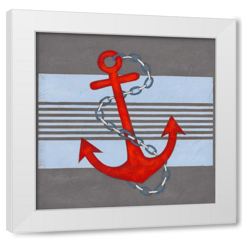 Nautical Graphic III White Modern Wood Framed Art Print by Vess, June Erica