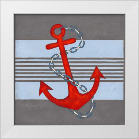 Nautical Graphic III White Modern Wood Framed Art Print by Vess, June Erica
