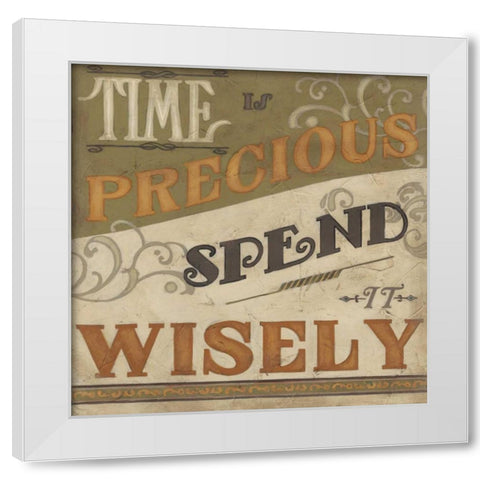 Retro Inspirations IV White Modern Wood Framed Art Print by Vess, June Erica