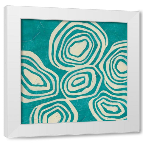 Mineral Motif I White Modern Wood Framed Art Print by Vess, June Erica