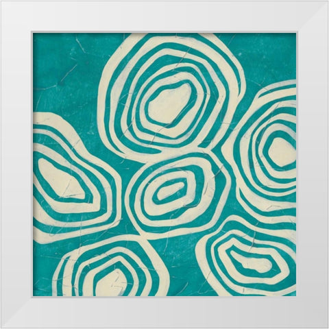 Mineral Motif I White Modern Wood Framed Art Print by Vess, June Erica