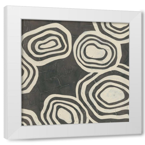 Mineral Motif II White Modern Wood Framed Art Print by Vess, June Erica