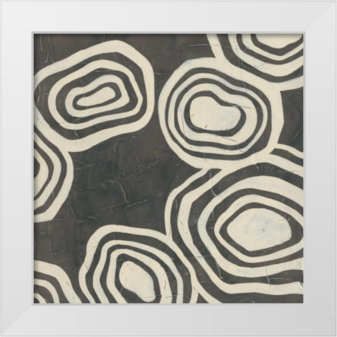 Mineral Motif II White Modern Wood Framed Art Print by Vess, June Erica