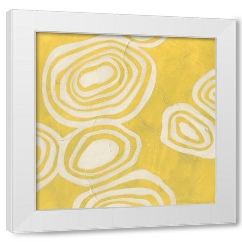 Mineral Motif III White Modern Wood Framed Art Print by Vess, June Erica