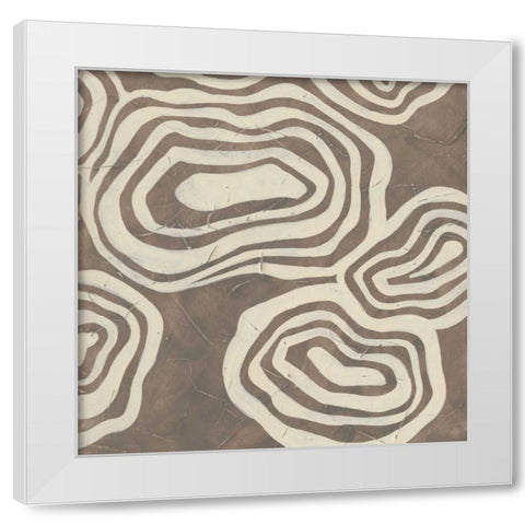 Mineral Motif IV White Modern Wood Framed Art Print by Vess, June Erica