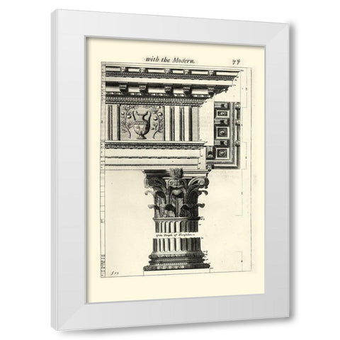 Custom Ancient Architecture VII White Modern Wood Framed Art Print by Evelyn, John