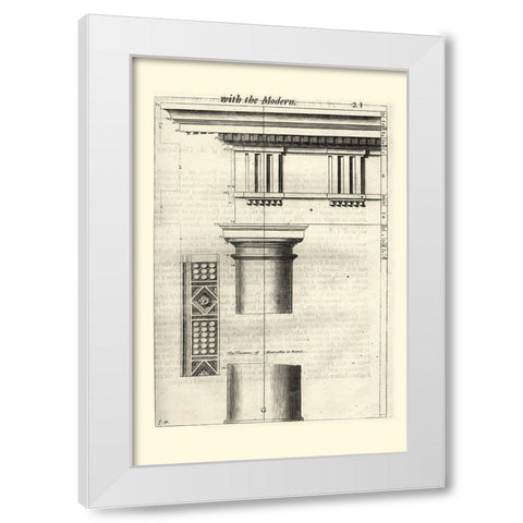 Custom Ancient Architecture VIII White Modern Wood Framed Art Print by Evelyn, John