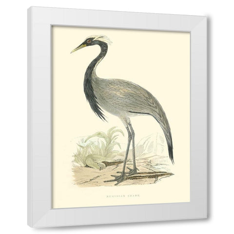 Small Morris Crane II White Modern Wood Framed Art Print by Morris