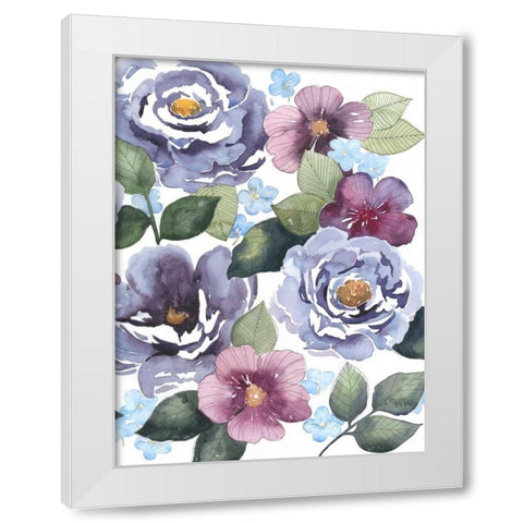 Dancing Peonies II White Modern Wood Framed Art Print by Popp, Grace
