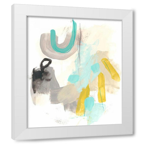 Intonation I White Modern Wood Framed Art Print by Vess, June Erica