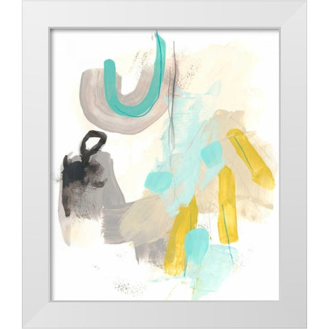 Intonation I White Modern Wood Framed Art Print by Vess, June Erica