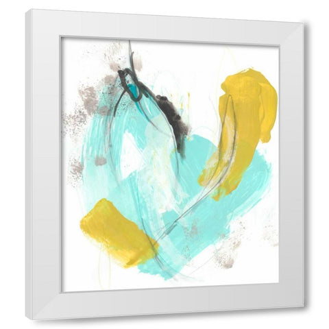 Intonation III White Modern Wood Framed Art Print by Vess, June Erica