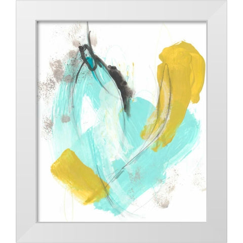 Intonation III White Modern Wood Framed Art Print by Vess, June Erica
