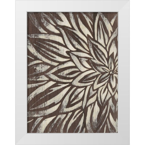Barnwood Blossom I White Modern Wood Framed Art Print by Vess, June Erica