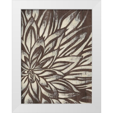 Barnwood Blossom II White Modern Wood Framed Art Print by Vess, June Erica