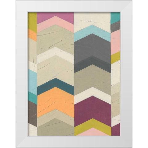 Confetti Prism I White Modern Wood Framed Art Print by Vess, June Erica