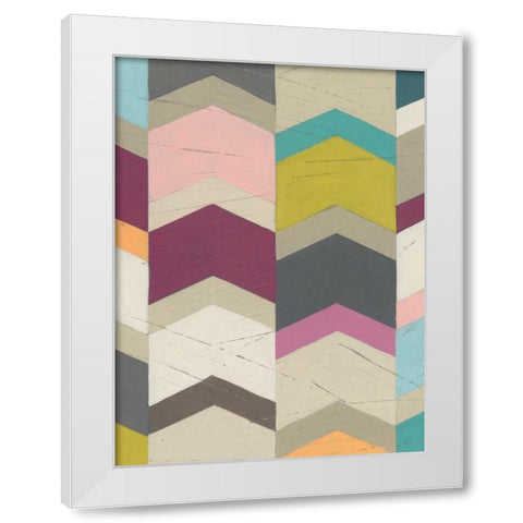 Confetti Prism II White Modern Wood Framed Art Print by Vess, June Erica