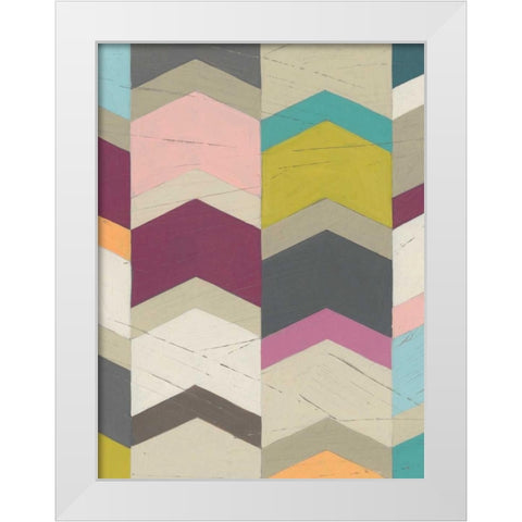 Confetti Prism II White Modern Wood Framed Art Print by Vess, June Erica