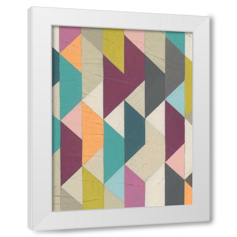 Confetti Prism V White Modern Wood Framed Art Print by Vess, June Erica