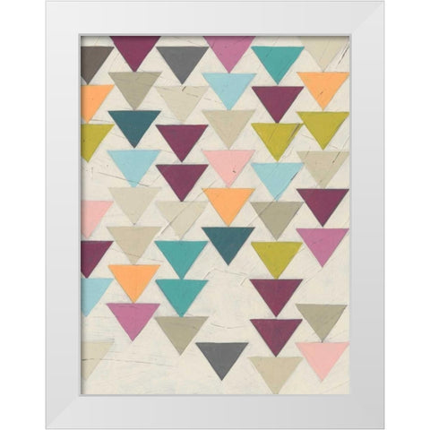 Confetti Prism VII White Modern Wood Framed Art Print by Vess, June Erica