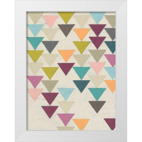 Confetti Prism IX White Modern Wood Framed Art Print by Vess, June Erica