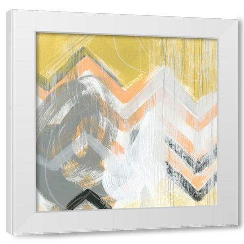 Side Swipe II White Modern Wood Framed Art Print by Vess, June Erica