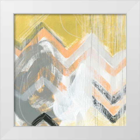 Side Swipe II White Modern Wood Framed Art Print by Vess, June Erica