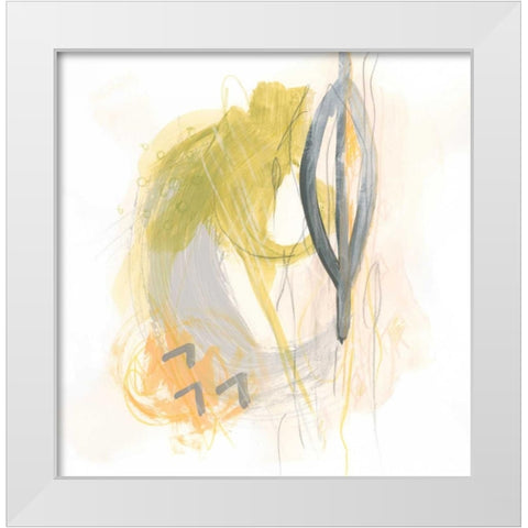 Side Swipe III White Modern Wood Framed Art Print by Vess, June Erica
