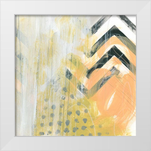 Side Swipe IV White Modern Wood Framed Art Print by Vess, June Erica