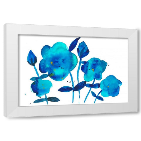 True Blue I White Modern Wood Framed Art Print by Ludwig, Alicia