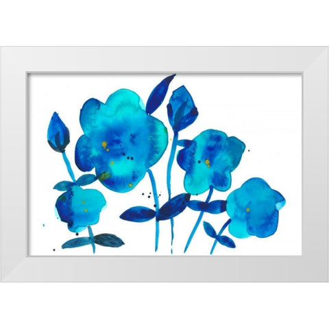 True Blue I White Modern Wood Framed Art Print by Ludwig, Alicia