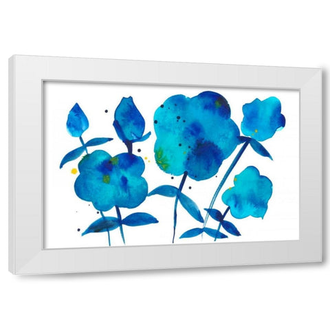 True Blue II White Modern Wood Framed Art Print by Ludwig, Alicia