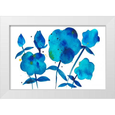 True Blue II White Modern Wood Framed Art Print by Ludwig, Alicia