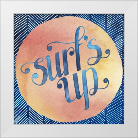 Surfs Up II White Modern Wood Framed Art Print by Popp, Grace