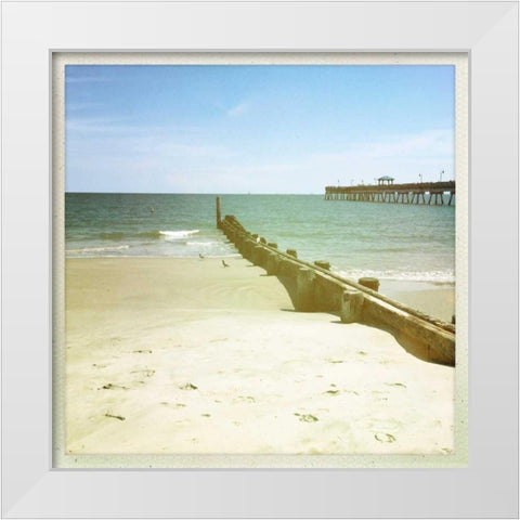 Bay View III White Modern Wood Framed Art Print by Ludwig, Alicia