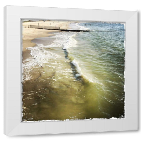 Buckroe Beach I White Modern Wood Framed Art Print by Ludwig, Alicia