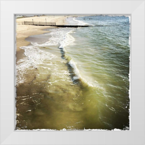 Buckroe Beach I White Modern Wood Framed Art Print by Ludwig, Alicia