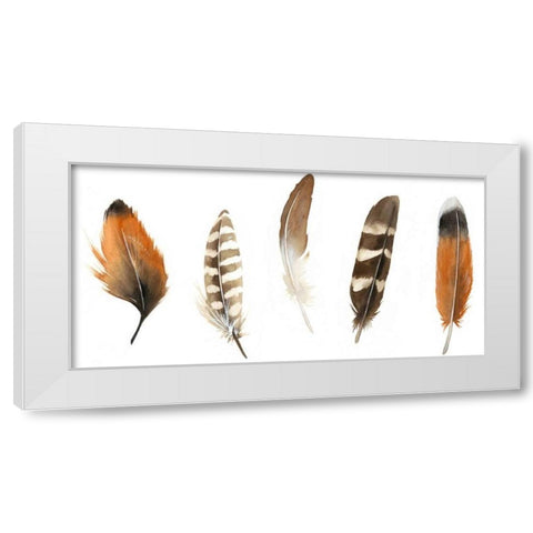 Red Rock Feathers I White Modern Wood Framed Art Print by Popp, Grace