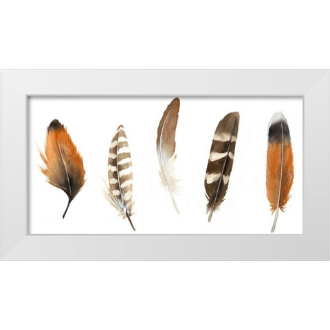 Red Rock Feathers I White Modern Wood Framed Art Print by Popp, Grace